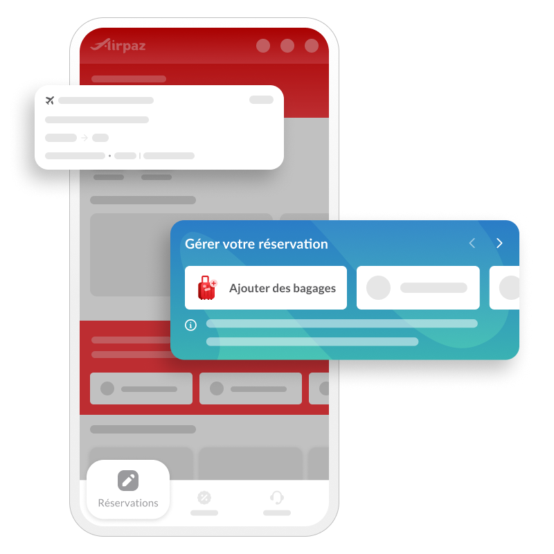 Adding baggage in the AirPaz manage booking flow